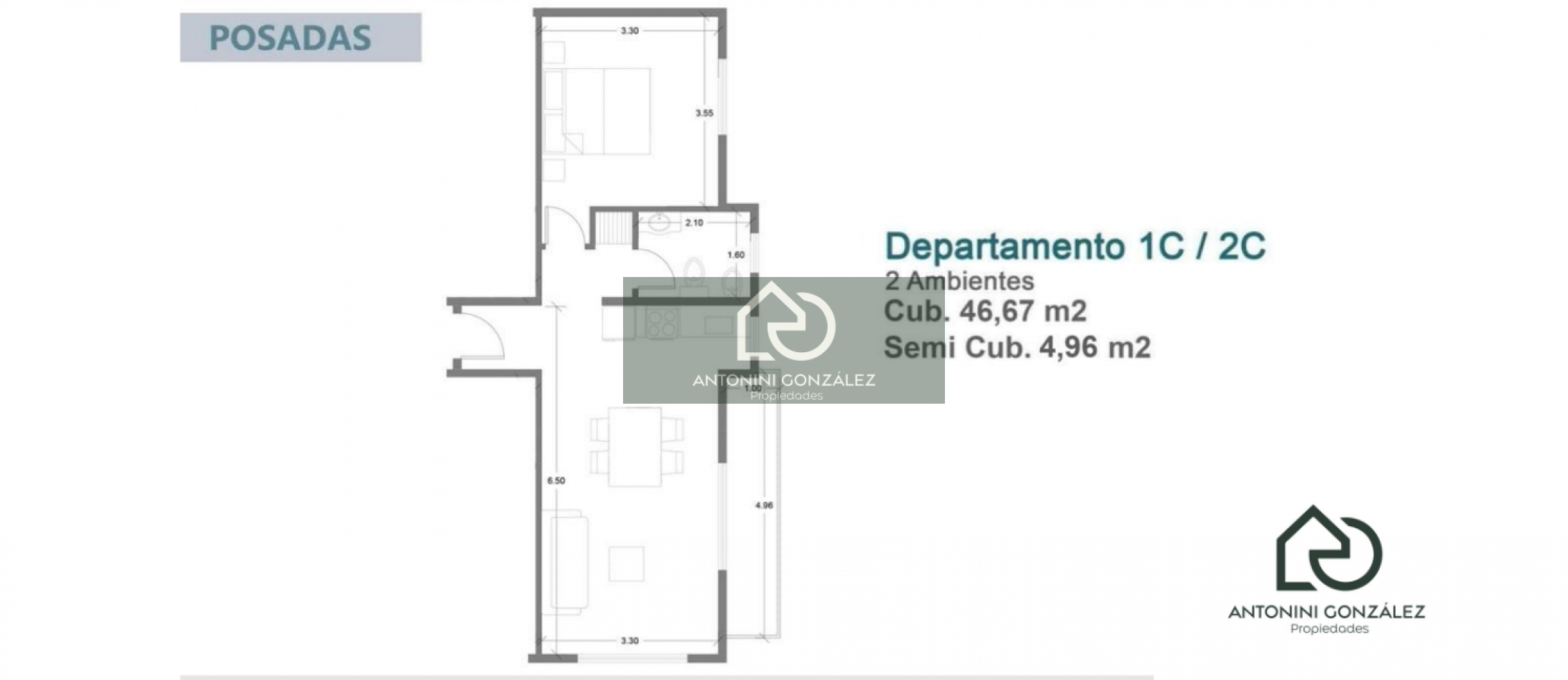 VENTA 2 AMBIENTES ITUZAINGO NORTE